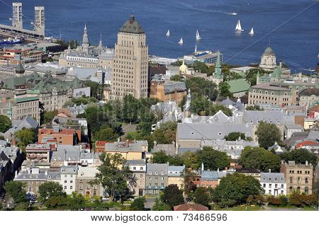 Old Quebec City aerial view, Canada