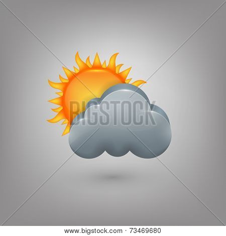 Icon weather. Cloud sun