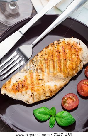 Grilled chicken breasts