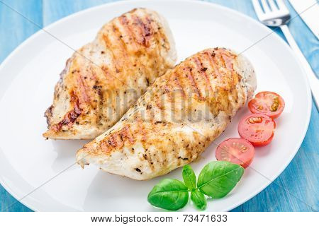 Grilled chicken breasts