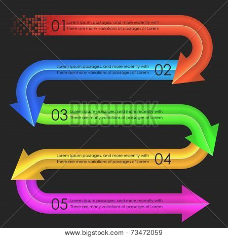 Infographics design template. Arrows