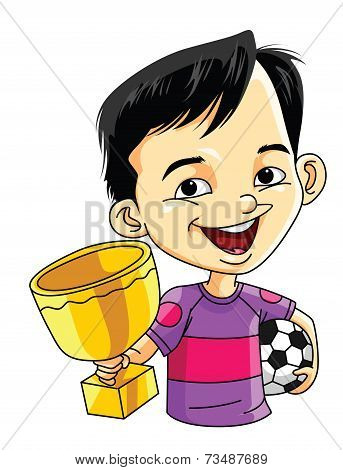 Boy Winer Foot Ball