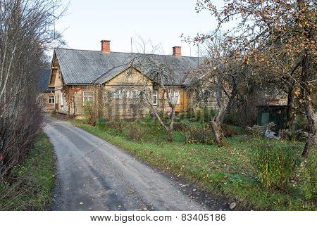 View Of Small Country Town Of Ligatne, Latvia