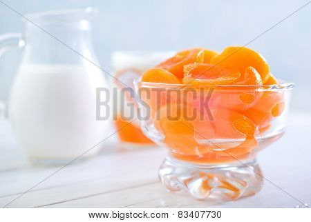 half of apricots