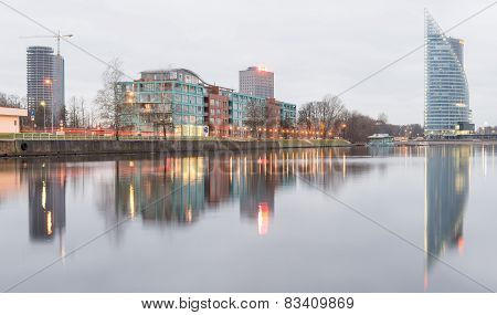 Panorama Of The City Of Riga, Latvia.