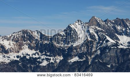 Big Visible Alpine Fold In A Mountain Of The Churfirsten
