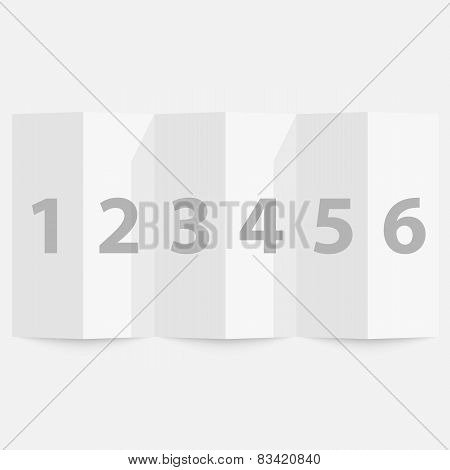 Folded paper on a white background
