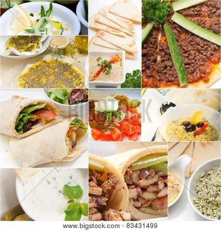 Arab Middle Eastern Food Collage
