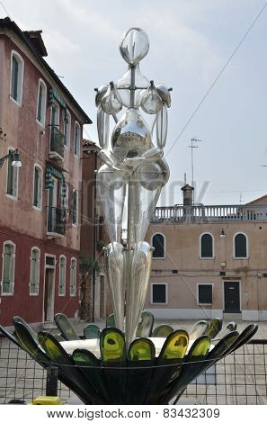 Reflection On Glass Sculpture