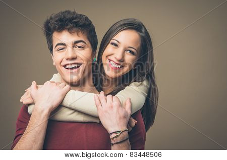 Young Couple Hugging