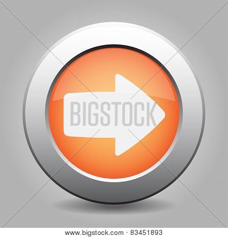 Metal Button With The Orange Arrow