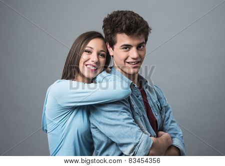 Happy Young Couple Posing