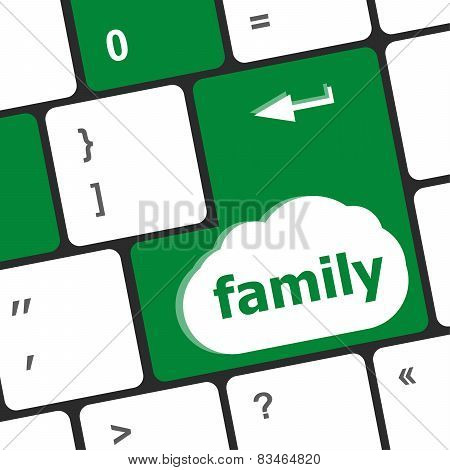 Family Key On Keyboard Meaning Relatives Relations Or Blood Relation