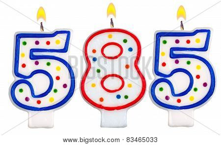 Candles Number Five Hundred Eighty-five