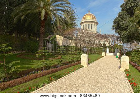 The Bahai Temple and gardens in Haifa, Israel