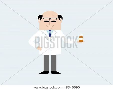 Doctor Holding píldoras