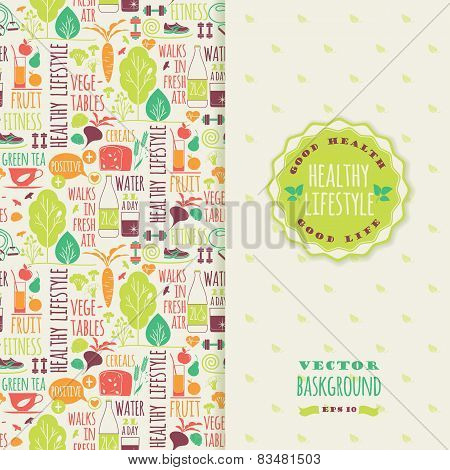 Healthy lifestyle vector illustration.