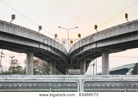 Cross Bridge In Twilight