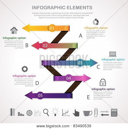 Arrow Infographic Vector & Photo (Free Trial) | Bigstock