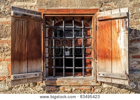 Window On Old Church Wall