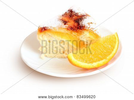 Air cake with oranges and sugar
