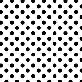 Problemfri Polka Dot mønster, hvid Backgrund