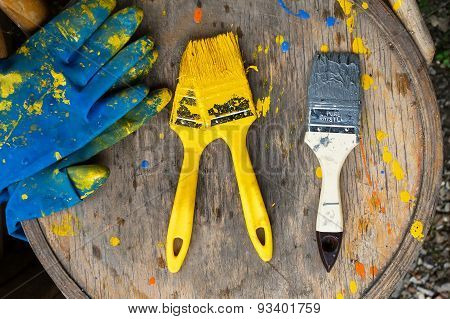 brush and paint