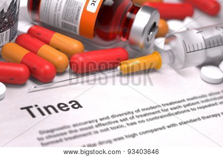 Tinea Diagnosis. Medical Concept.