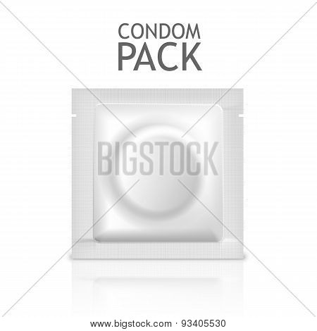 Blank Condom Wrapper, Foil Pack Template