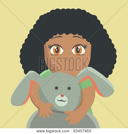 Little Girl With The Hare