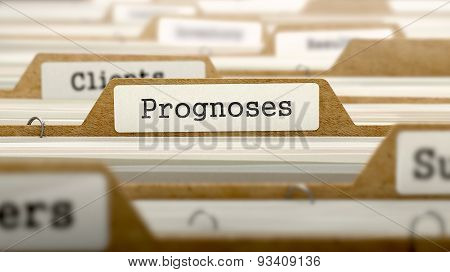 Prognoses Concept with Word on Folder.