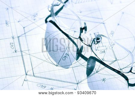 Spectacles On Blueprint