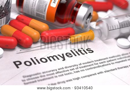Poliomyelitis Diagnosis. Medical Concept.