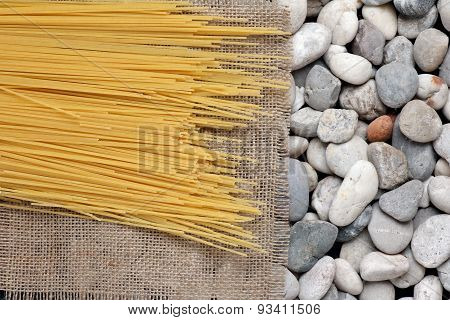 Spaghetti On Burlap Fray