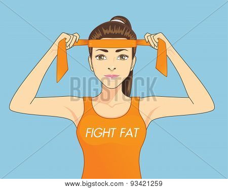 Women fighting fat