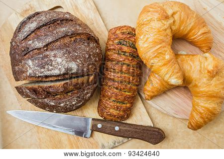 fresh bread and baking