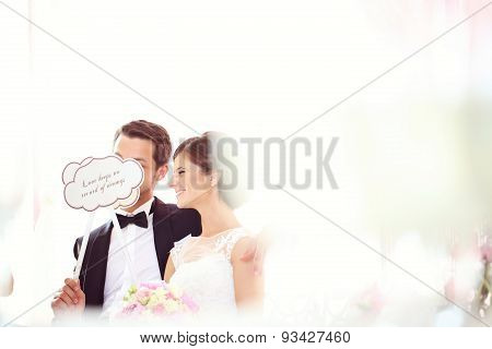 Bride And Groom With Love Qoutes
