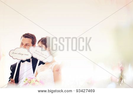 Bride And Groom With Love Qoutes