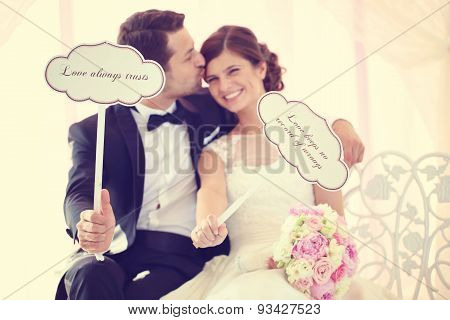 Bride And Groom With Love Qoutes