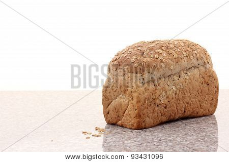 Whole Wheat Bread Sliced On Marble Table