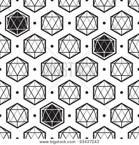 Polygon abstract isometric pattern