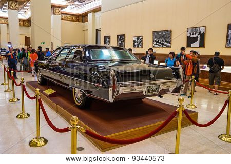 The vintage presidential limousine