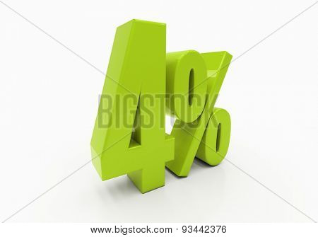 Percent off. Discount. 3D illustration