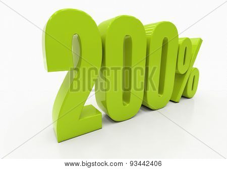 Percent off. Discount. 3D illustration
