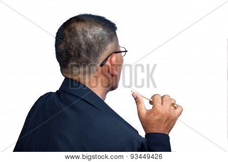 Looking Contemplated The Idea Planning, Background, Paper, Text, Brooding,  Expression