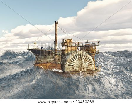 Fantasy steamboat