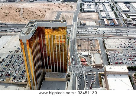 View Mandalay Bay Hotel From The Air