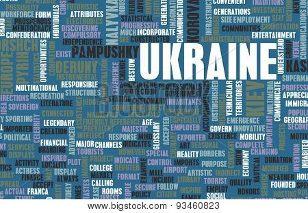 Ukraine as a Country Abstract Art Concept