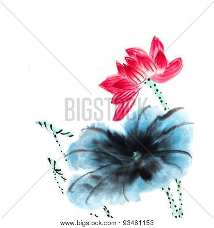  Chinese painting of a Lotus