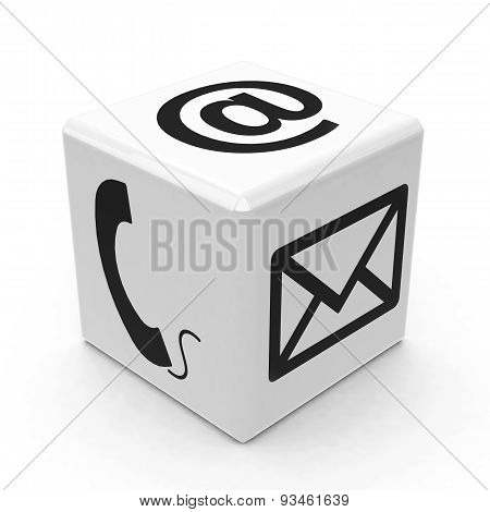 White Contact Button